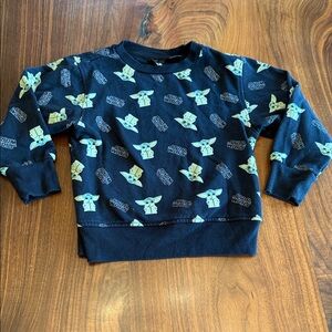 Star Wars Kids Black and Green Baby Yoda Sweatshirt
